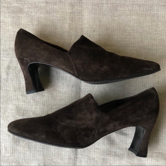 Amalfi Italy Leather Soft Brown Heels Goth Punk Rock
Size 8 1/2 AA Vintage - Picture 5 of 10